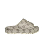 Claquettes Gucci - Interlocking G à plateforme - Argent