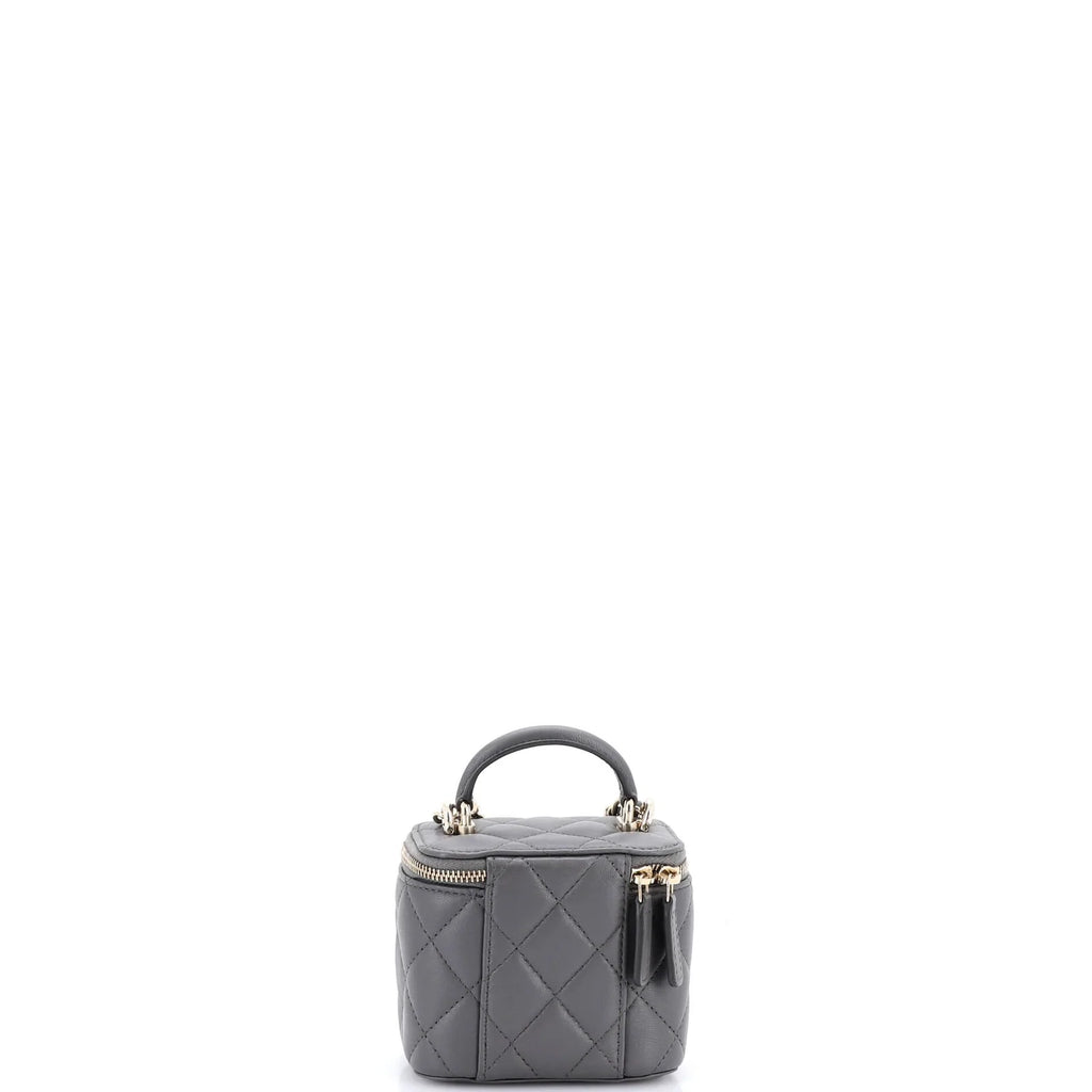 Sac Chanel Vanity Case Petit Agneau - gris