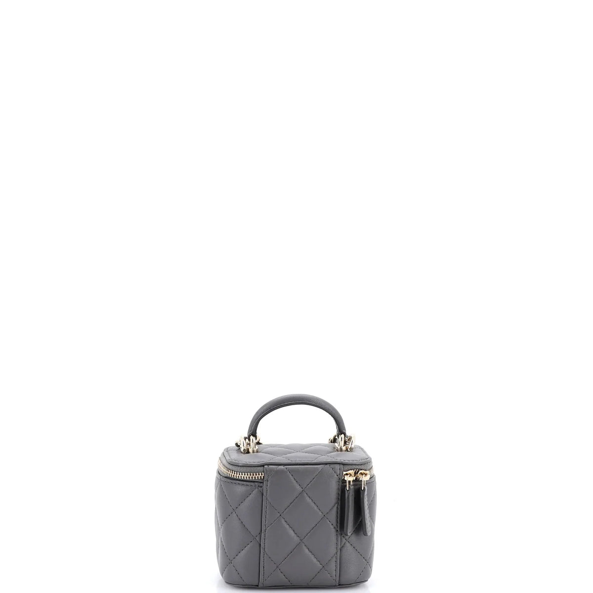 Sac Chanel Vanity Case Petit Agneau - gris