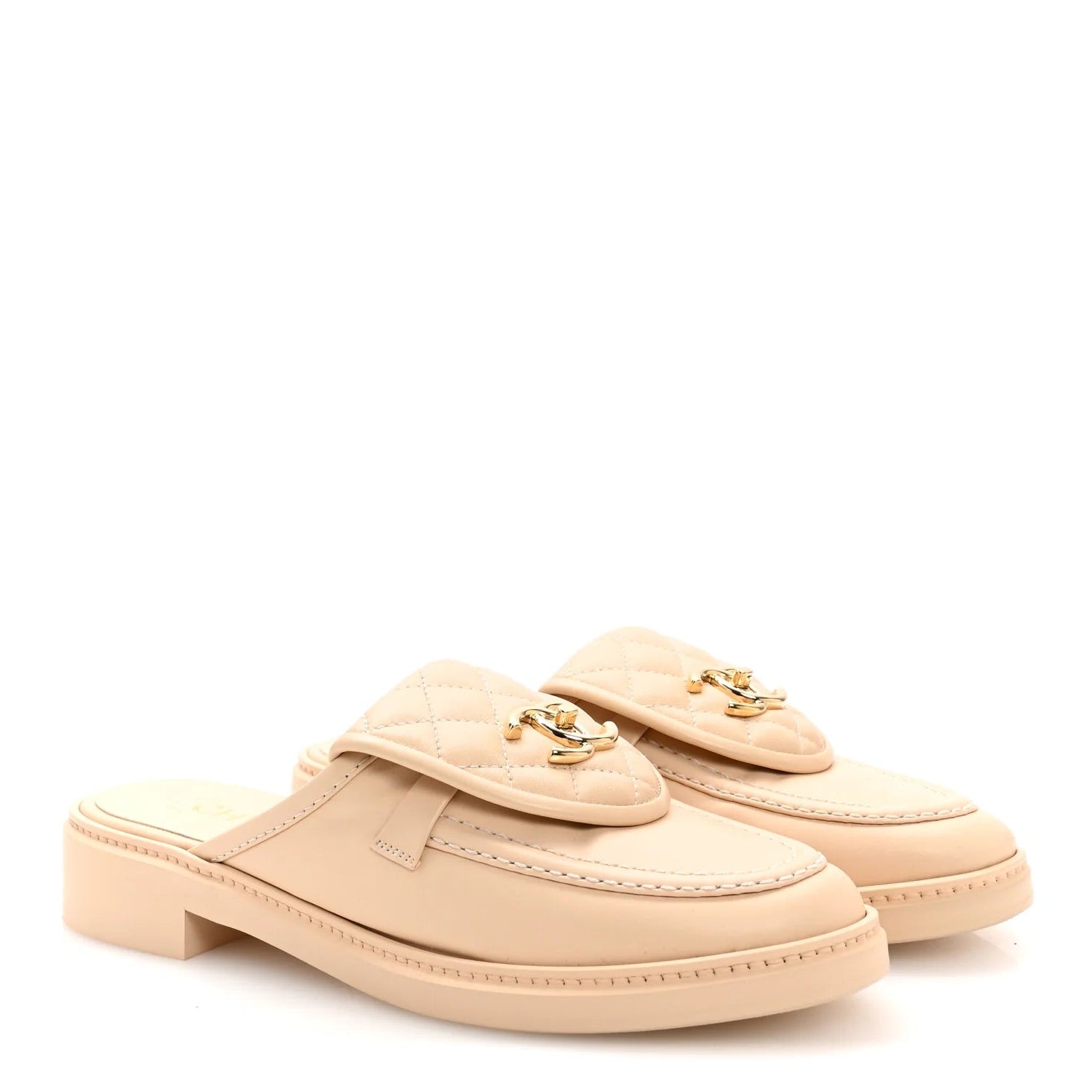 Mules Chanel - Turnlock - Beige