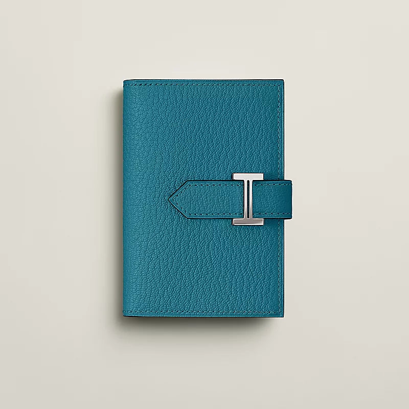 Portefeuille Hermès Béarn mini - Bleu