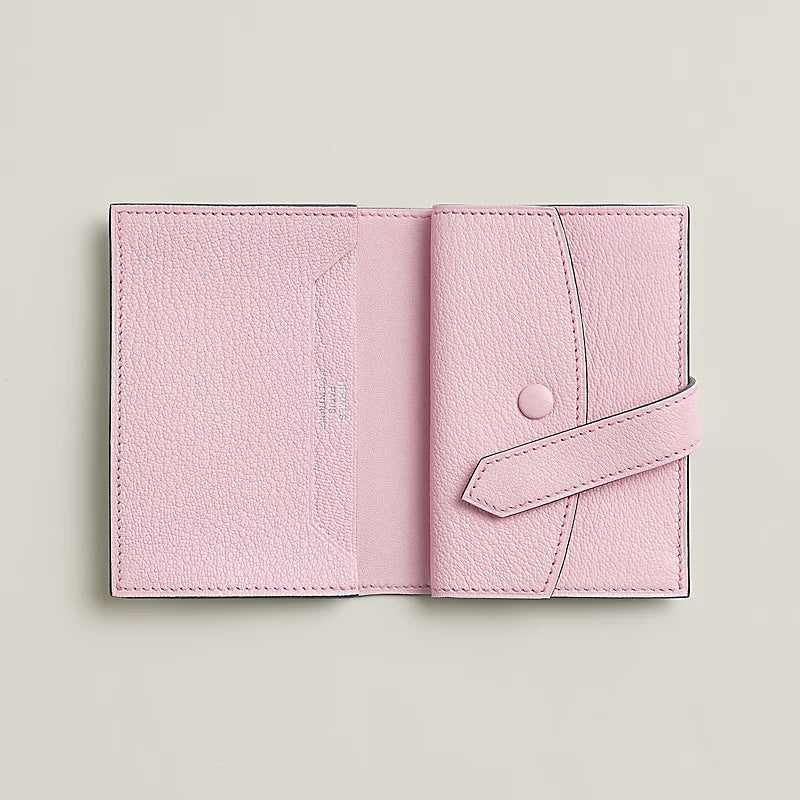 Portefeuille Hermès Béarn mini - Rose