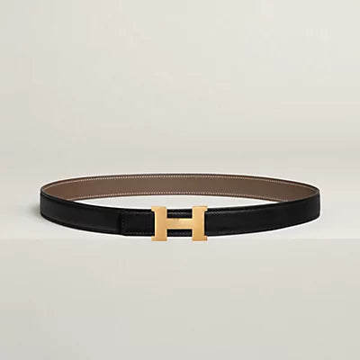 Ceinture Hermès Mini Constance - Noir / Étoupe