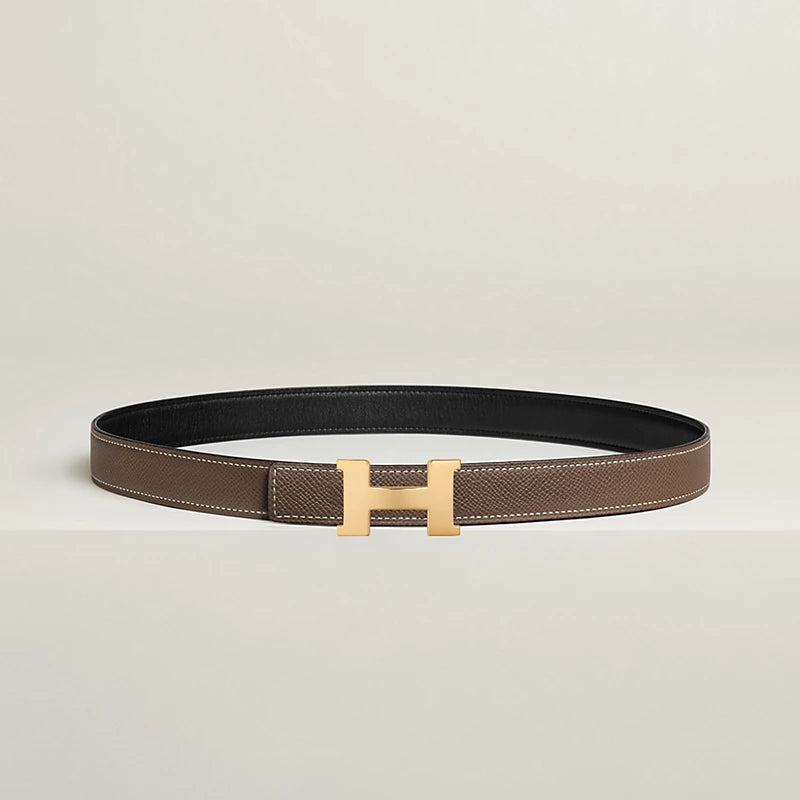 Ceinture Hermès Mini Constance - Noir / Étoupe