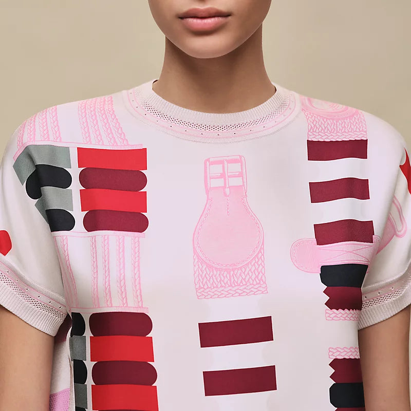T-Shirt Hermes - "Bride a Bloc" - Rose