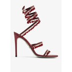 Talons René Caovilla - Orné de cristaux - Rouge - 105mm