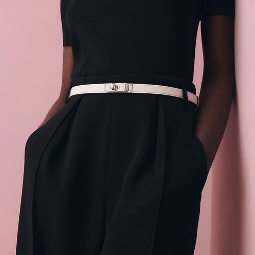 Ceinture Hermès Kelly 18 -  Blanc