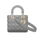 Sac Lady Dior - Small - Gris