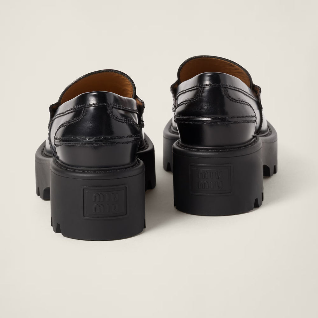 Mocassins Miu Miu - Cuir Bossé