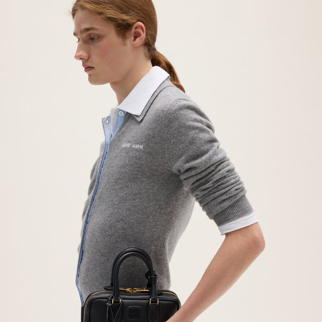 Cardigan Miu Miu Cashmere - Gris