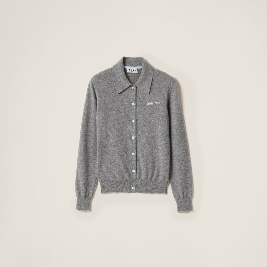 Cardigan Miu Miu Cashmere - Gris
