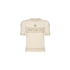 Pull Dior à manches courtes - Beige