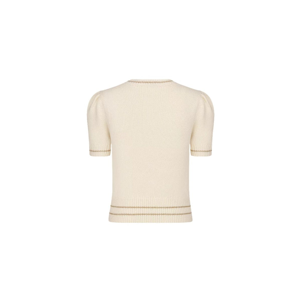 Pull Dior à manches courtes - Beige