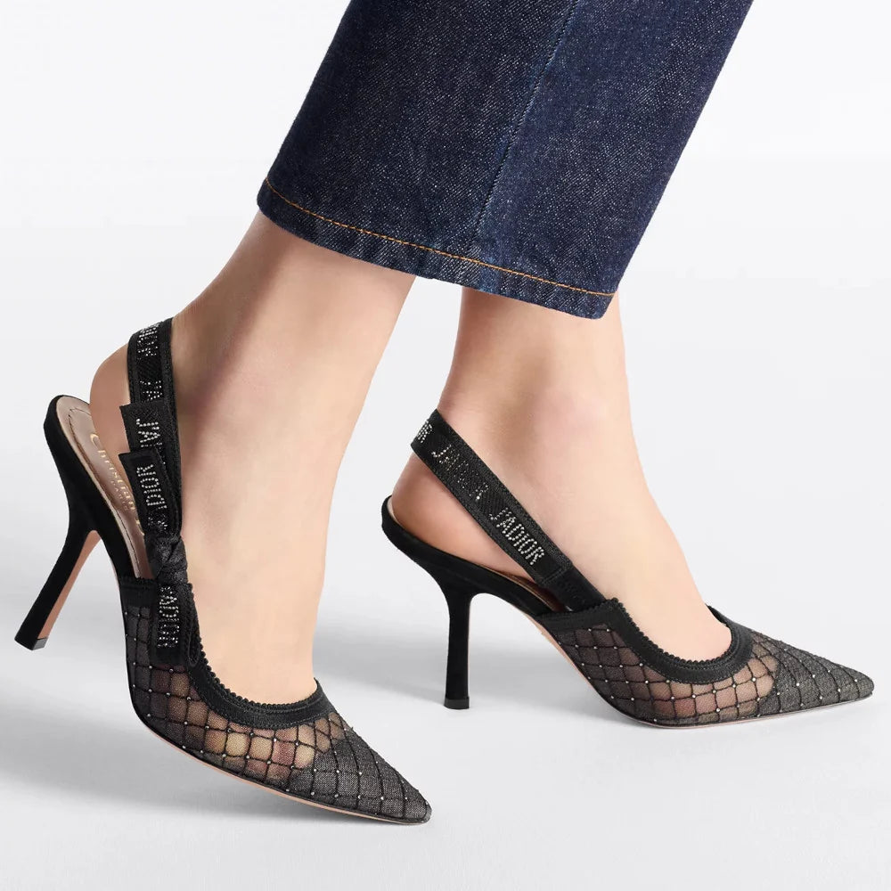 Escarpins Christian Dior - J'adior Slingback Transparent - Noir