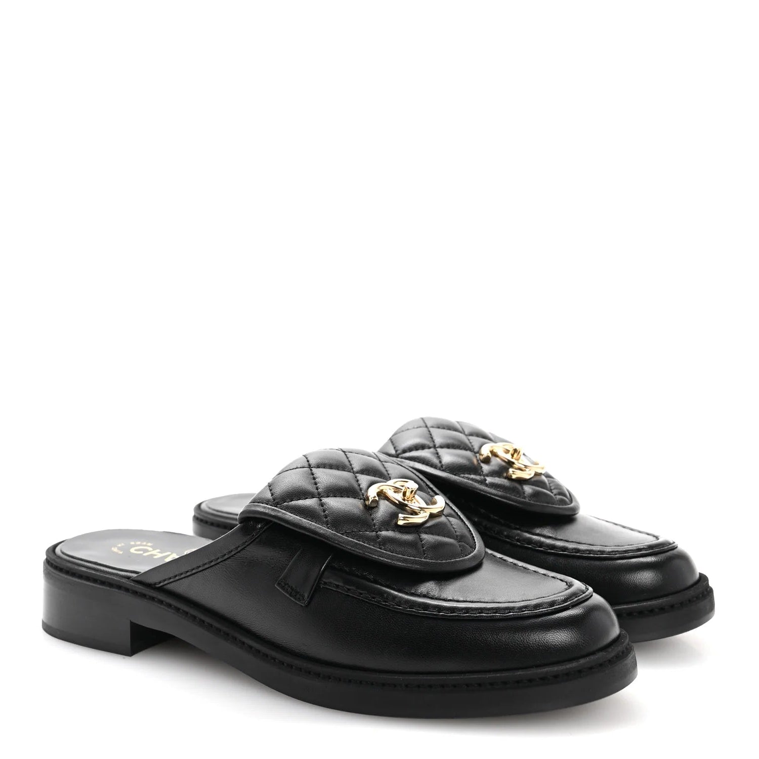 Mules Chanel - Turnlock - Noir