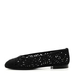 Ballerines Chanel - Coton brodé Noir