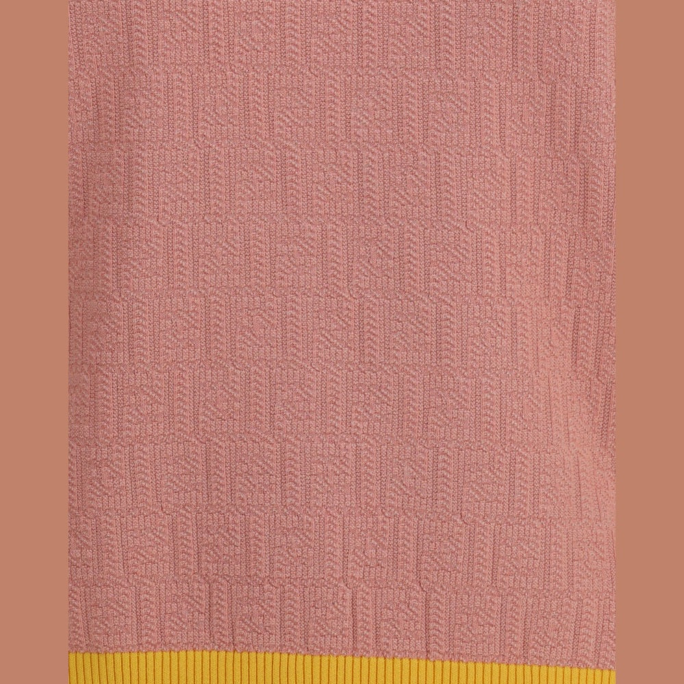 T-Shirt Fendi - Col rond en coton et soie avec motif FF