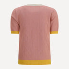 T-Shirt Fendi - Col rond en coton et soie avec motif FF