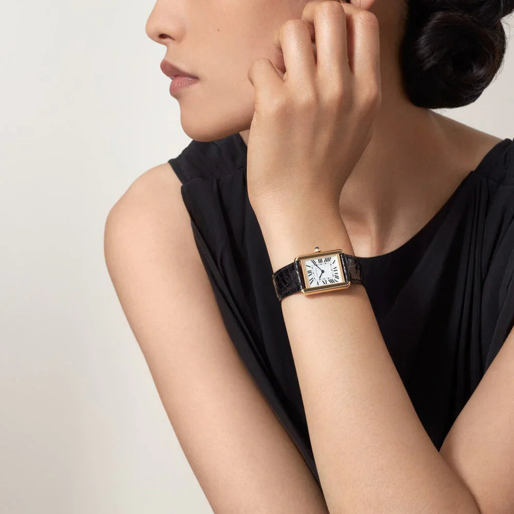 Montre Cartier Tank Solo Cuir Croco la jolie marocaine