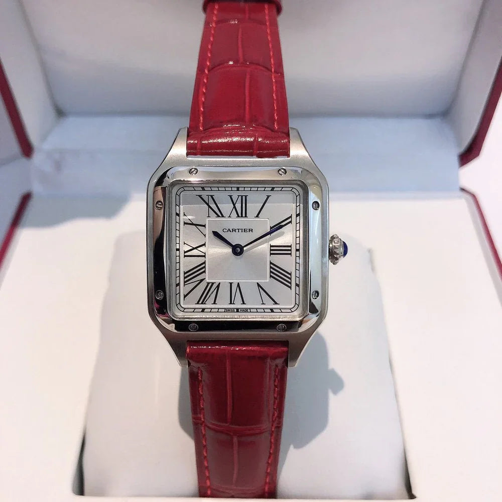 Montre Cartier Santos Bordeaux/ Petit Modèle