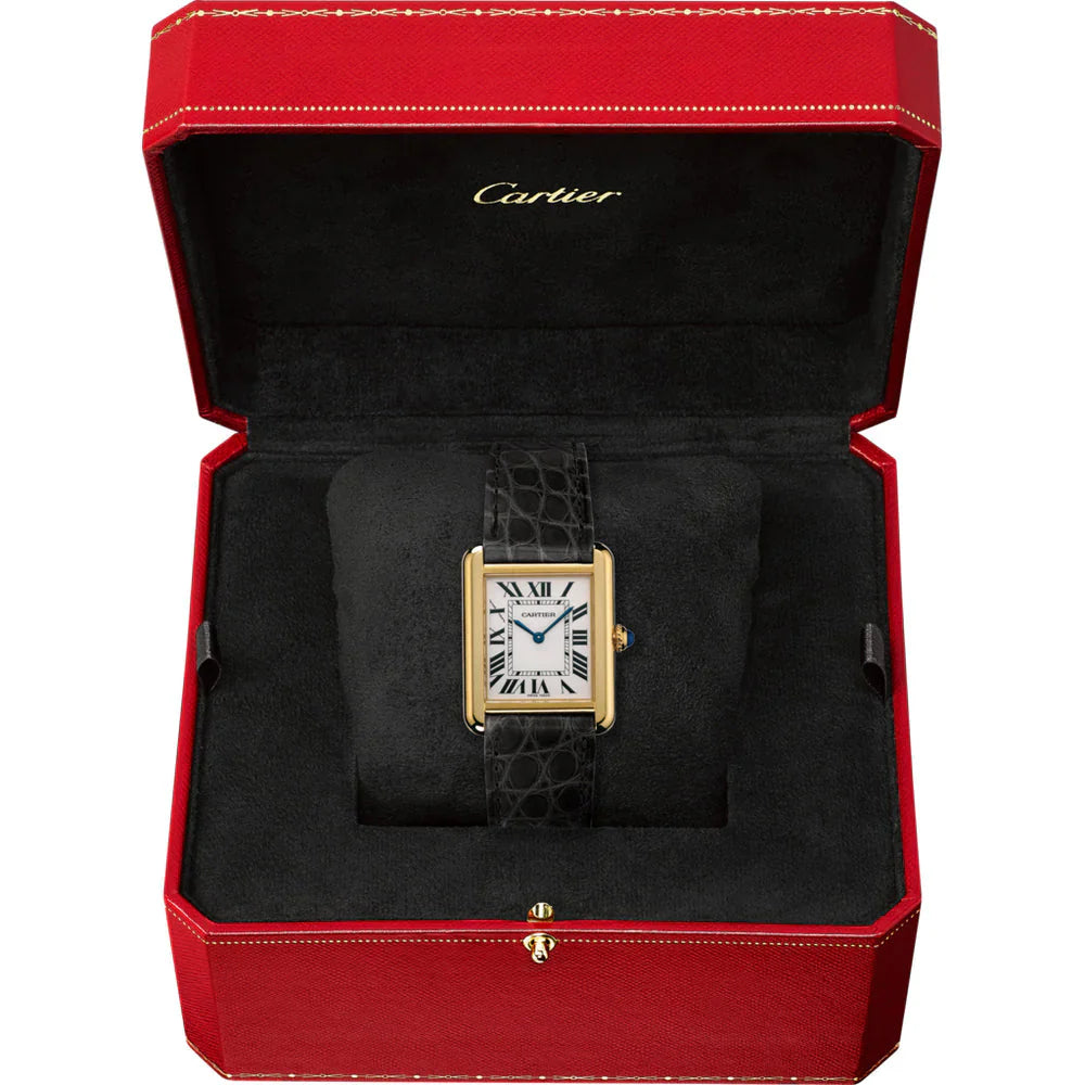 Montre Cartier Tank Solo Cuir Croco