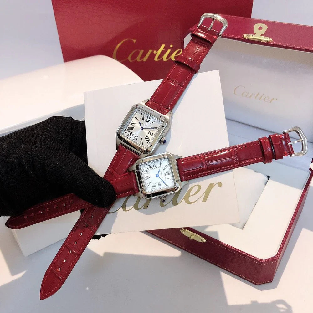 Montre Cartier Santos Bordeaux/ Petit Modèle