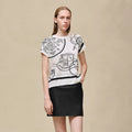 T-Shirt Hermes - "Ex-Libris à Main Levée" - Blanc