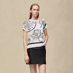 T-Shirt Hermes - "Ex-Libris à Main Levée" - Blanc