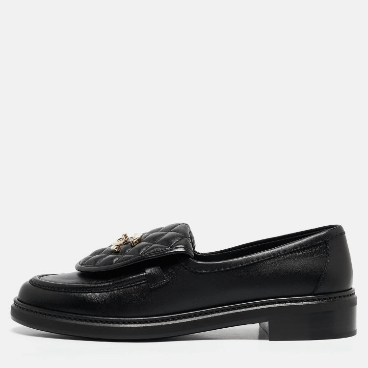 Mocassins Chanel - Turnlock - Cuir - Noir