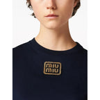 T-Shirt Miu Miu - Coton - Noir