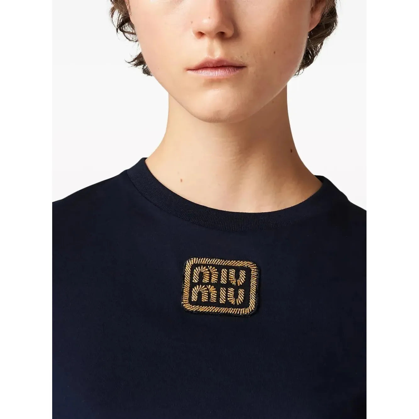 T-Shirt Miu Miu - Coton - Noir