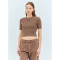 T-Shirt Miu Miu - Coton - Marron