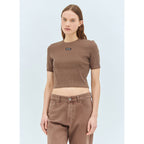 T-Shirt Miu Miu - Coton - Marron