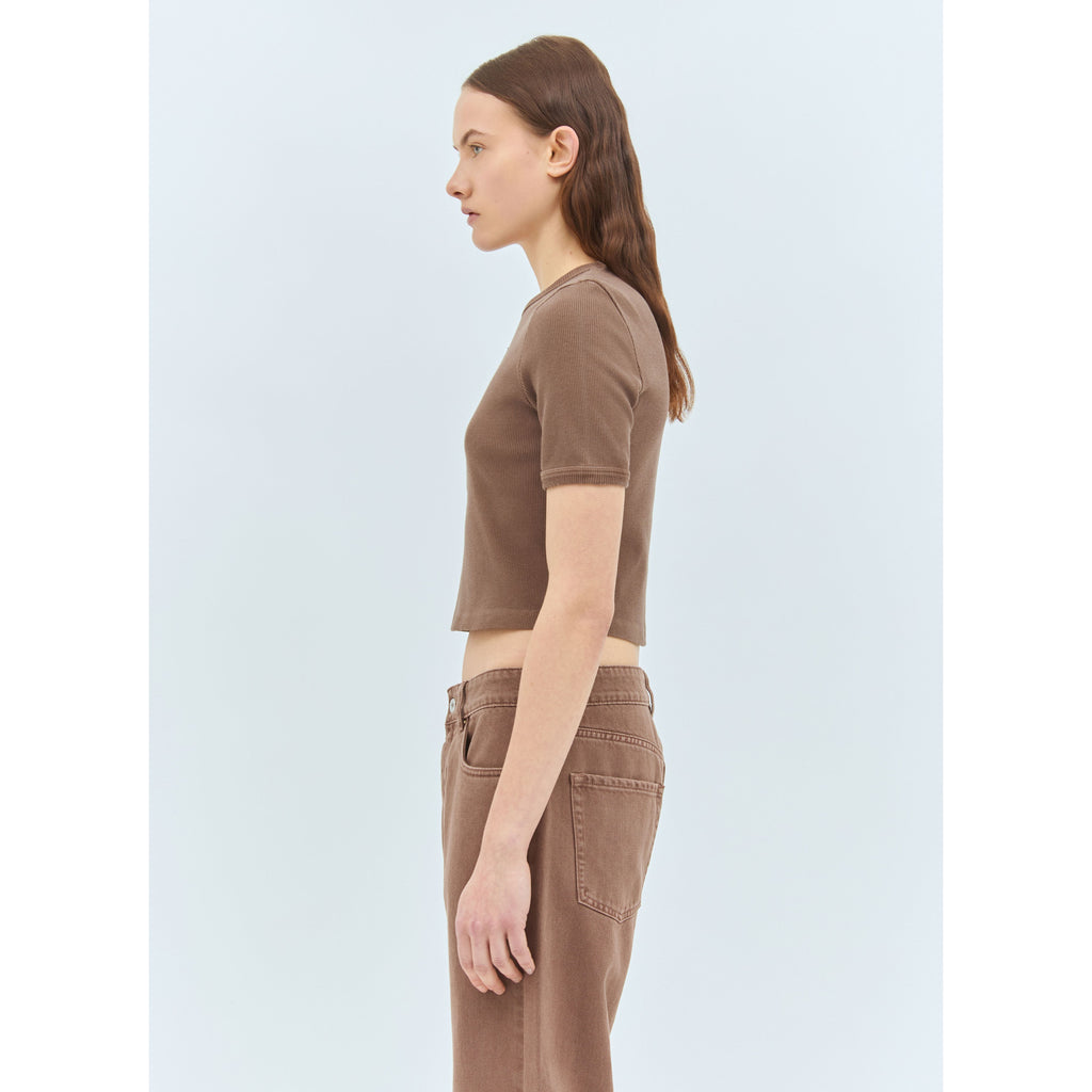 T-Shirt Miu Miu - Coton - Marron