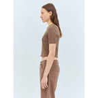 T-Shirt Miu Miu - Coton - Marron