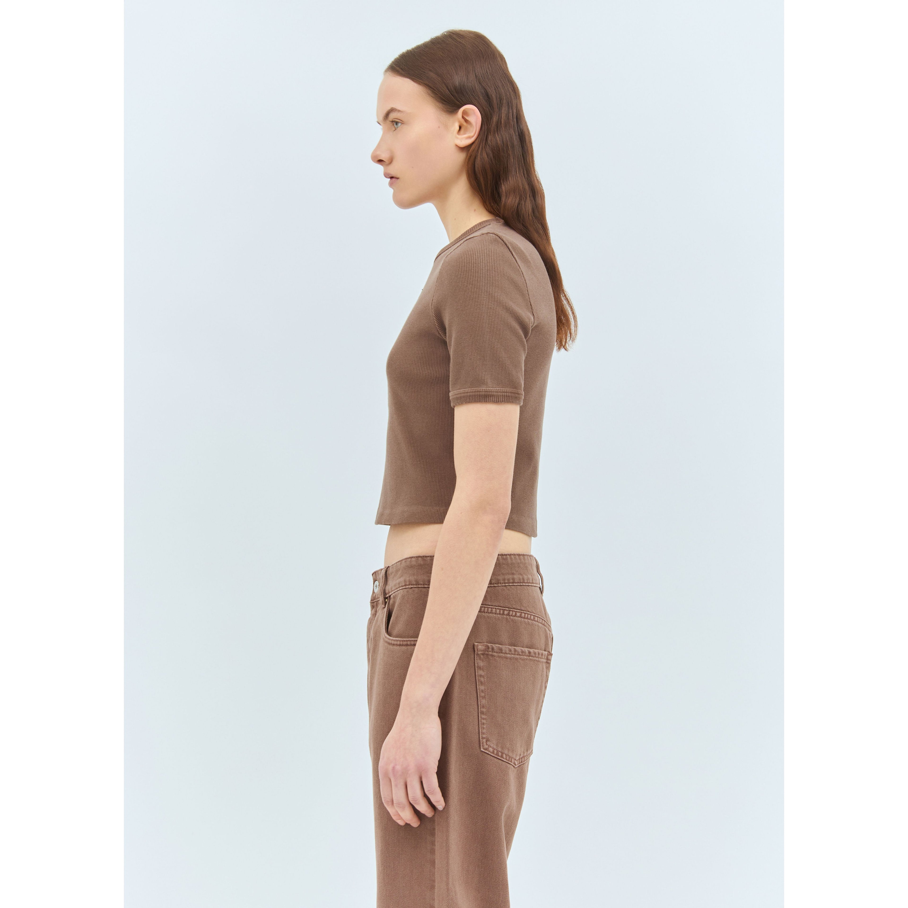 T-Shirt Miu Miu - Coton - Marron