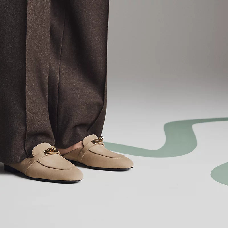 Mules Hermes - Oz - Beige Sable