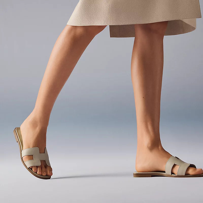 Sandales Hermes Oran - Beige Nomade