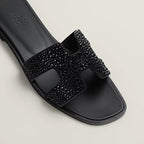 Sandales Hermes Oran - Noir