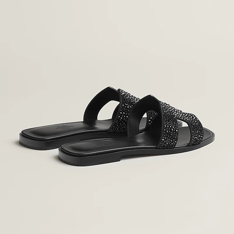 Sandales Hermes Oran - Noir