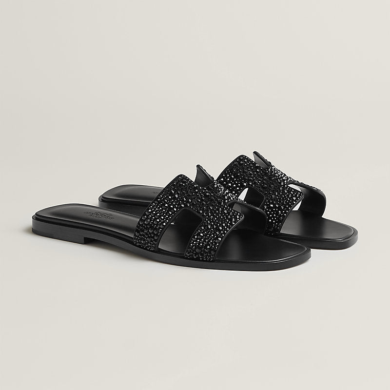 Sandales Hermes Oran - Noir