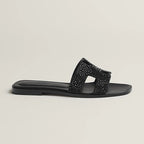Sandales Hermes Oran - Noir