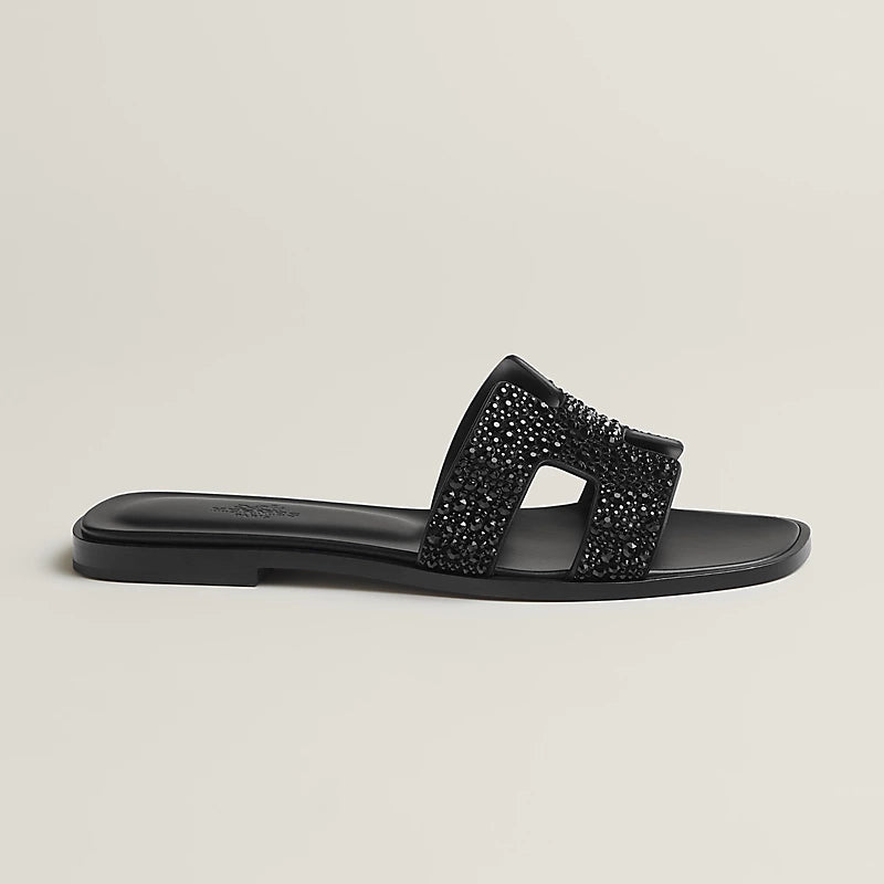 Sandales Hermes Oran - Noir