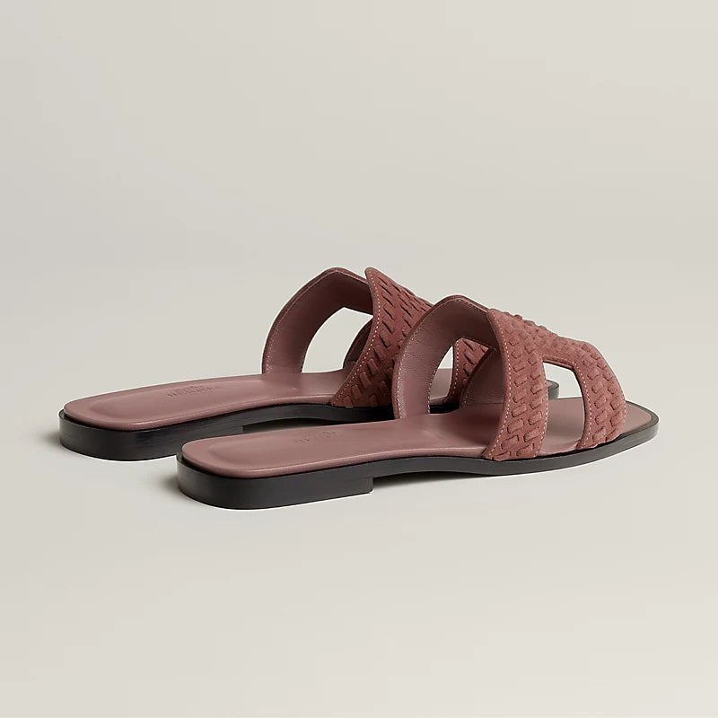 Sandales Hermes Oran - Rose Antique
