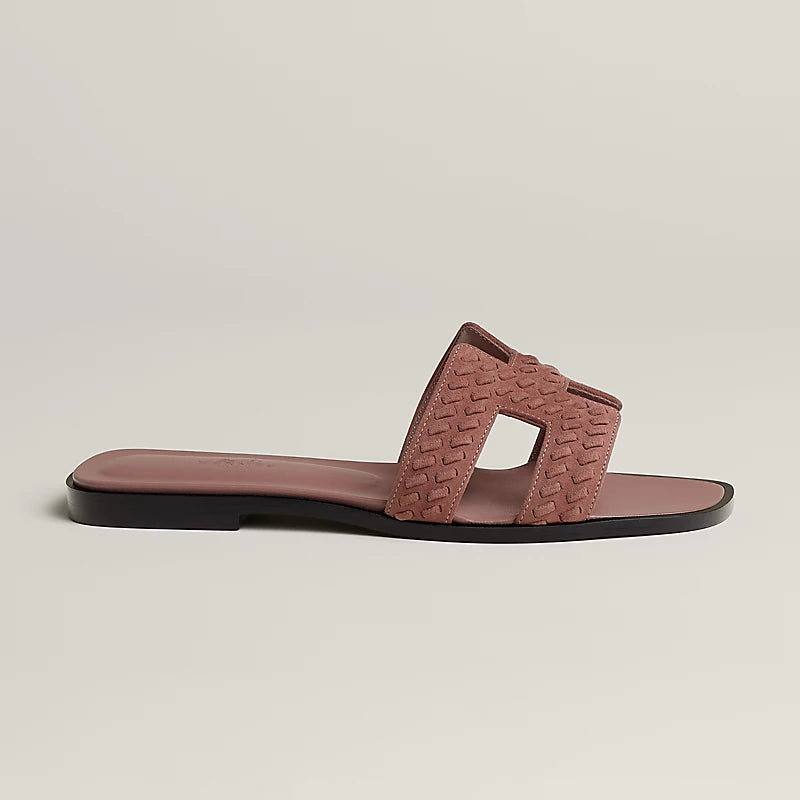 Sandales Hermes Oran - Rose Antique