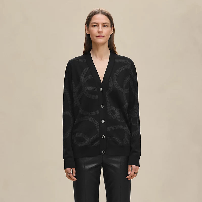 Cardigan Hermès léger à manches longues