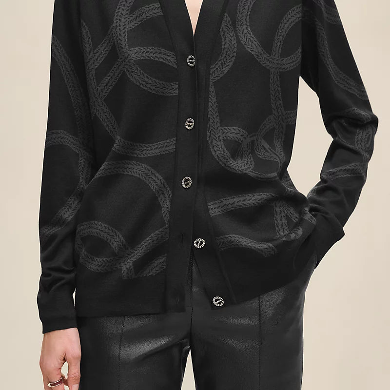 Cardigan Hermès léger à manches longues