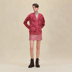 Cardigan Hermès léger à manches longues - Rose