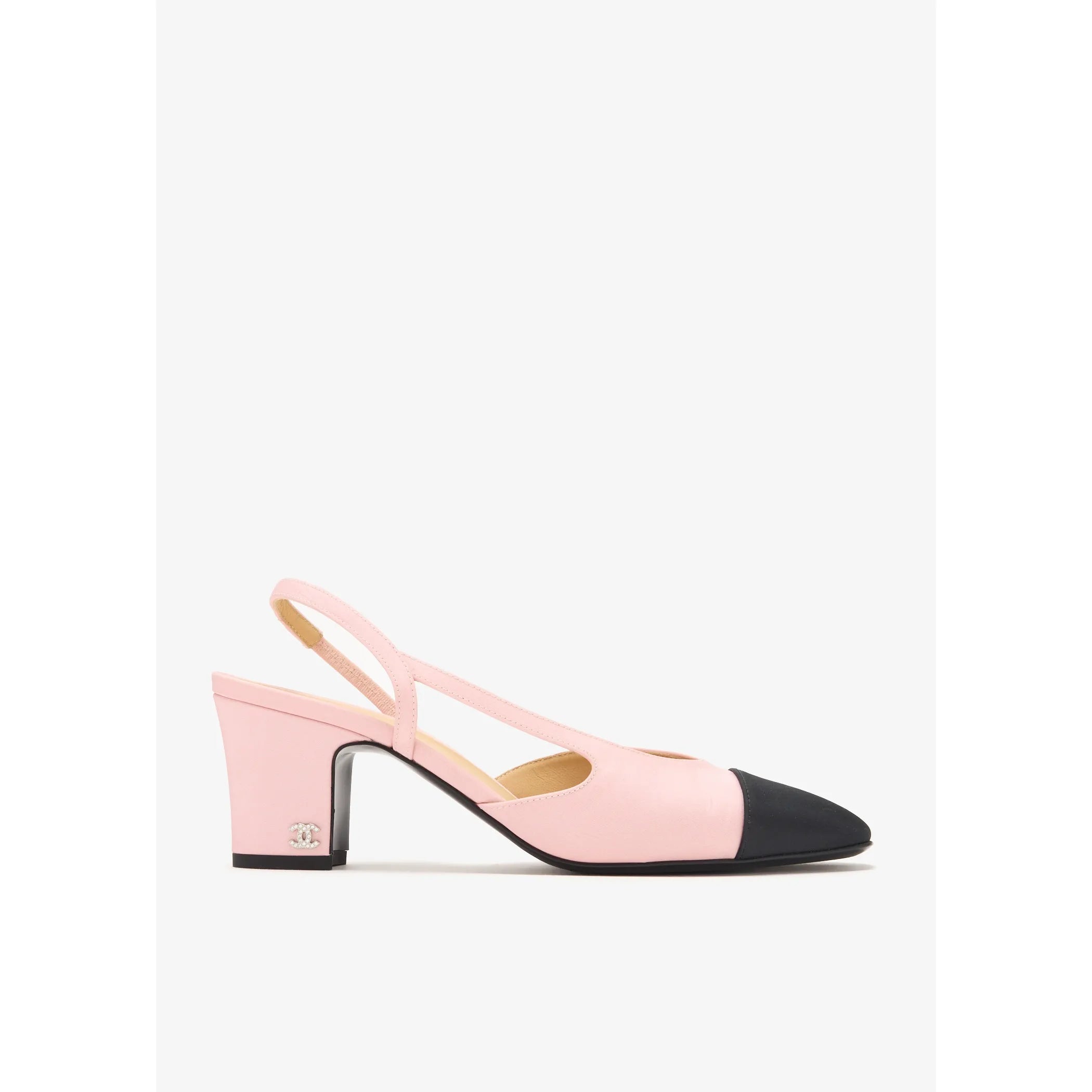 Sandales Chanel - À Bride arrière - Beige / Noir