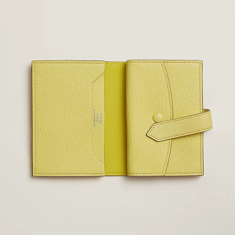 Portefeuille Hermès Béarn mini - Jaune